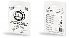 CABLEXPERT DOUBLE-SIDED USB 2.0 AM TO MICRO-USB CABLE 1M BLACK