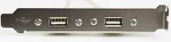CABLEXPERT DUAL USB RECEPTACLES ON BRACKET
