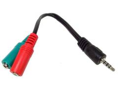 CABLEXPERT 3,5mm AUDIO + MICROPHONE ADAPTER CABLE 0,2m
