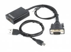 CABLEXPERT VGA TO HDMI ADAPTER CABLE 0,15M BLACK