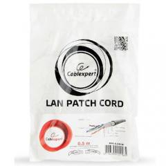 CABLEXPERT FTP CAT6 UTP PATCH CORD WHITE SHIELDED 0.5M