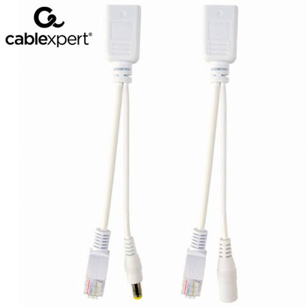 CABLEXPERT UTP PASSIVE PoE ADAPTER KIT, 0.15M WHITE