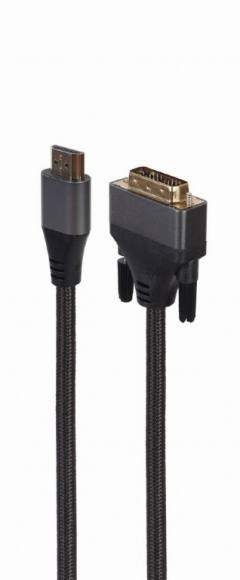 CABLEXPERT HDMI TO DVI CABLE PREMIUM SERIES 4K 1,8M RETAIL PACK
