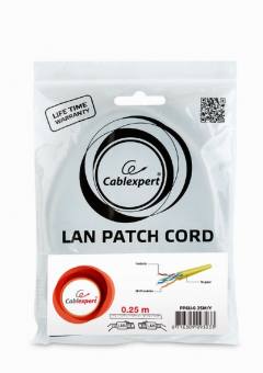 CABLEXPERT UTP CAT6 PATCH CORD 0,25M YELLOW