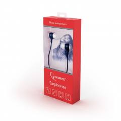 GEMBIRD METAL EARPHONES WITH MICROPHONE BLACK