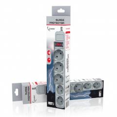 GEMBIRD POWER CUBE SURGE PROTECTOR 5 SOCKETS 1.8m WHITE