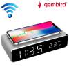 GEMBIRD DIGITAL ALARM CLOCK WITH WIRELESS CHARGING FUNCTION SILVER