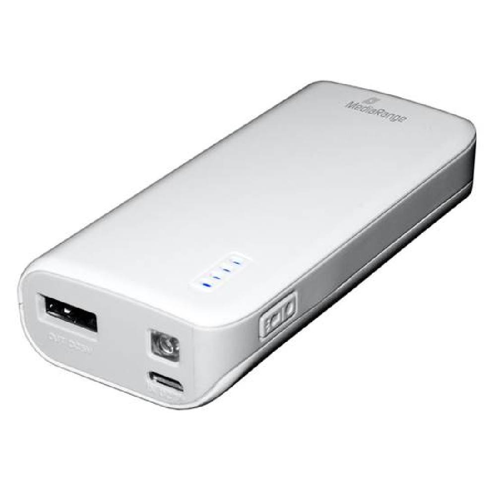MediaRange Mobile Power Bank 5.200mAh with Built-in torch
