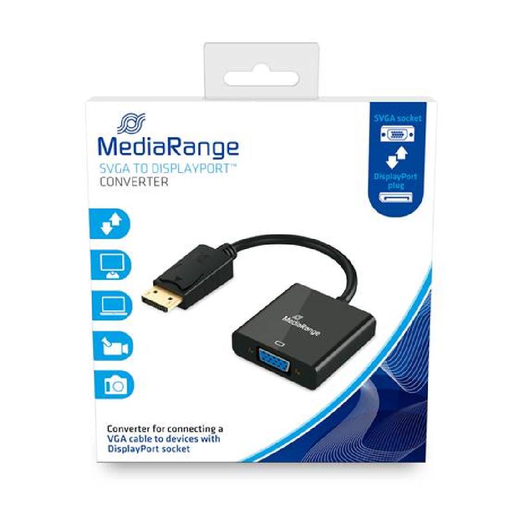 Καλώδιο MediaRange SVGA to DisplayPort 15cm, black (MRCS173)