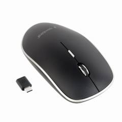 GEMBIRD SILENT WIRELESS OPTICAL MOUSE BLACK TYPE-C RECEIVER