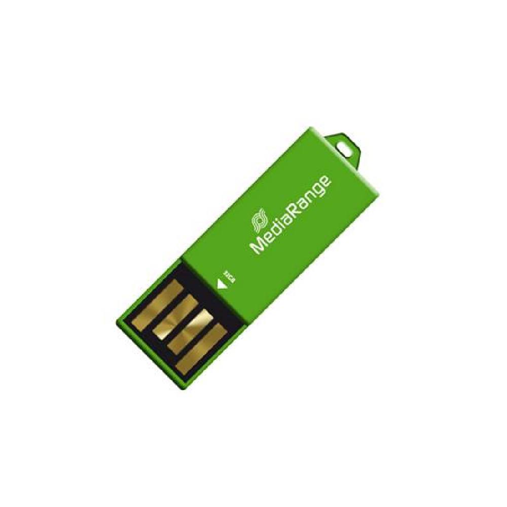 MediaRange USB 2.0 Nano Flash Drive Paper-clip stick 32GB (Green) (MR977)