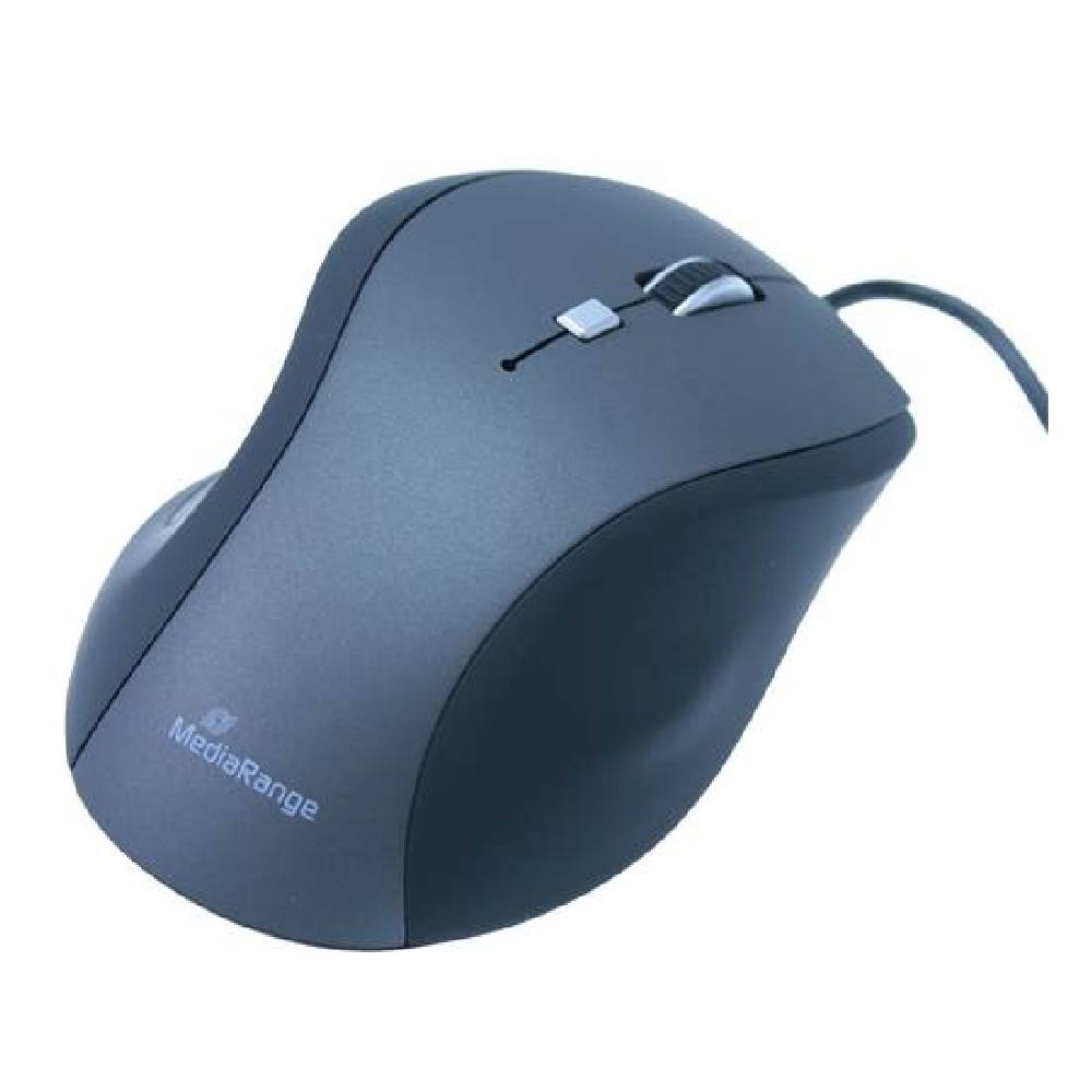 MediaRange Optical Mouse (Black/Grey, Wired)