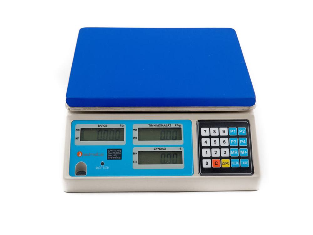 ADMATE LPN, Ηλεκτρονική Ζυγαριά Λιανικής με υπολογισμό τιμής, (30kg-5/10gr)