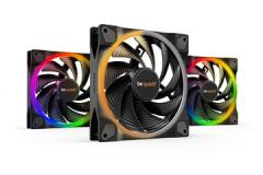 BEQUIET FAN  LIGHT WINGS 140MM PWM HIGH-SPEED TRIPLE-PACK BL079, WITH ARGB HUB AND 3 LIGHT WINGS 140MM PWM HIGH SPEED BL075, 3YW