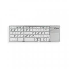 MediaRange Fordable and Rechargeable Bluetooth keyboard 64 keys with touchpad Silver (MROS133-GR)