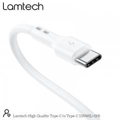 LAMTECH CABLE TYPE C TO TYPE C 100W FAST CHARGE 1M