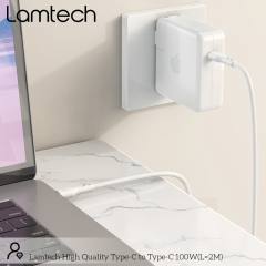 LAMTECH CABLE TYPE C TO TYPE C 100W FAST CHARGE 2M