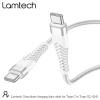 LAMTECH HQ UNBREAKABLE CABLE TYPE-C TO TYPE-C WHITE 2M