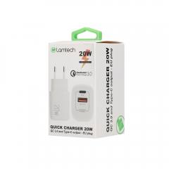 LAMTECH CHARGER USB QC3.0/TYPE-C 20W