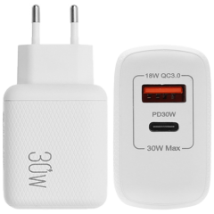 LAMTECH CHARGER USB QC3.0/TYPE-C 30W