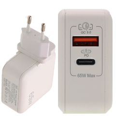 LAMTECH CHARGER USB QC3.0/TYPE-C 65W