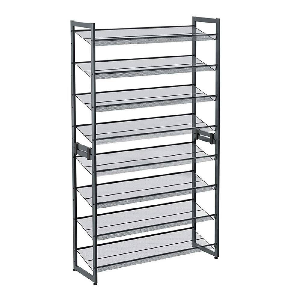 Μεταλλικό Ρυθμιζόμενο Stand Αποθήκευσης 40 Ζευγαριών Παπουτσιών Χρώματος Γκρι 92.5 x 30.7 x 163.5 cm Songmics (LMR08GB) (SNGLMR0