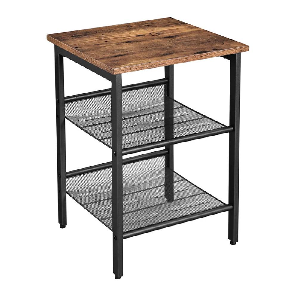 Βοηθητικό Μεταλλικό Τετράγωνο Τραπεζάκι με 2 Ρυθμιζόμενα Ράφια 40 x 40 x 50 cm Vasagle (LET23X) (VASLET23X)