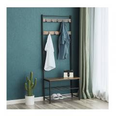 Μεταλλικό Έπιπλο Εισόδου με 3 Ράφια και 9 Κρεμάστρες 70 x 175 x 32 cm Vasagle (HSR41BX) (VASHSR41BX)