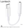 LAMTECH TYPE-C ADAPTER CABLE AUDIO JACK 3,5MM WHITE
