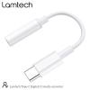LAMTECH TYPE-C ADAPTER CABLE AUDIO JACK 3,5MM WHITE