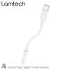 LAMTECH TYPE-C ADAPTER CABLE AUDIO JACK 3,5MM WHITE