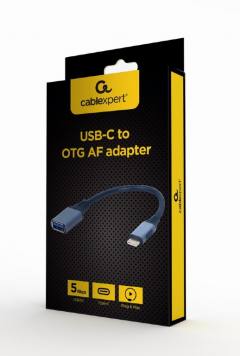 CABLEXPERT USB-C TO OTG AF ADAPTER SPACE GREY RETAIL PACK