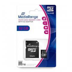 MediaRange Micro SDHC Class 10 With SD Adaptor 32 GB (High Capacity)