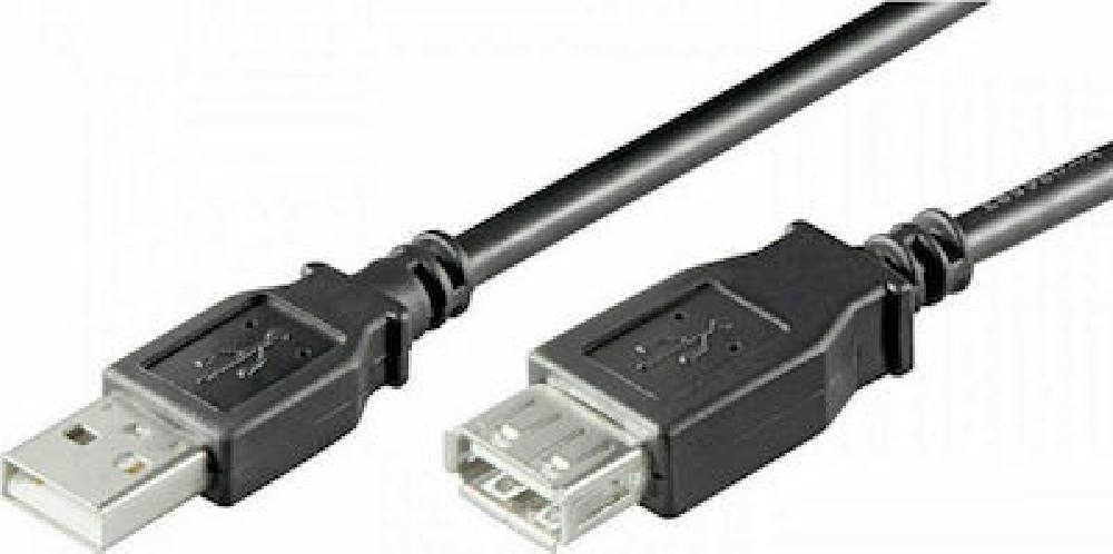 Καλώδιο MediaRange USB 2.0 Extension AM/AF 5.0M Black (MRCS108)