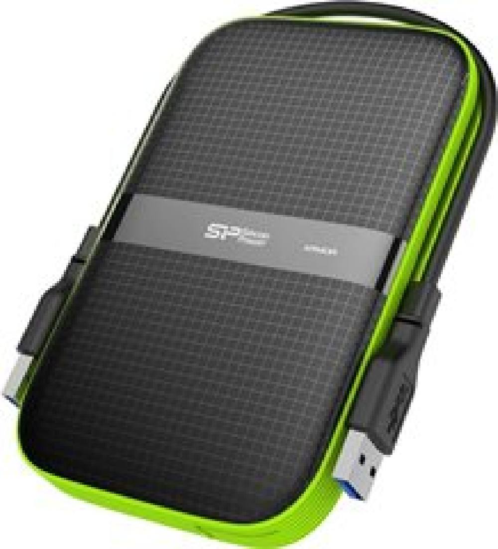 SILICON POWER εξωτερικός HDD Armor A60, 1TB, USB 3.2, πράσινος