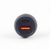 LAMTECH DUAL PORT CAR FAST CHARGER TYPE-C PD 25W & USB 18W BLACK