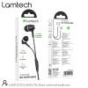 LAMTECH FASHIONABLE 3,5MM EARPHONES WITH MIC BLACK
