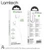 LAMTECH FASHIONABLE 3,5MM EARPHONES WITH MIC WHITE