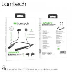 LAMTECH POWERFUL BLUETOOTH WIRELESS SPORTS EARPHONES BLACK