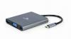 CABLEXPERT USB TYPE-C 6-IN-1 MULTI-PORT ADAPTER SPACE GREY