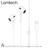 LAMTECH LIGHTNING WIRED EARPHONES WITH MICROPHONE WHITE