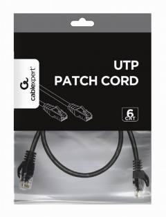 CABLEXPERT UTP CAT6 PATCH CORD 0,25M BLACK