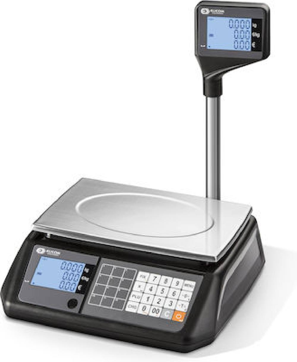 ELICOM S300P, Ηλεκτρονική Ζυγαριά Λιανικής με Κολώνα  (15Kg - 5g)