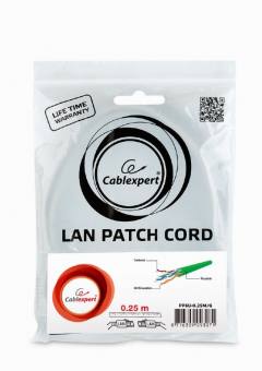 CABLEXPERT UTP CAT6 PATCH CORD 0,25M GREEN