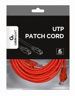 CABLEXPERT UTP CAT6 PATCH CORD 5M RED