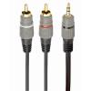 CABLXPERT 3,5MM STEREO PLUG TO 2*RCA PLUGS 1,5M CABLE GOLD-PLATED CONNECTORS