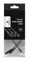 CABLEXPERT 3,5MM AUDIO SPLITTER CABLE 10CM BLACK