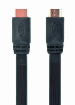 CABLEXPERT HIGH SPEED HDMI FLAT CABLE WITH ETHERNET 3M BLACK