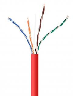 CABLEXPERT CAT5e UTP LAN CABLE (CCA), SOLID, 305M RED