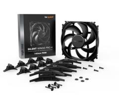 BEQUIET FAN SILENT WINGS PRO 4 140MM PWM BL099, 2400RPM, 97,41CFM/165,5M3/H, 36,8 dB, Lifespan 300000h, BLACK, 5YW.